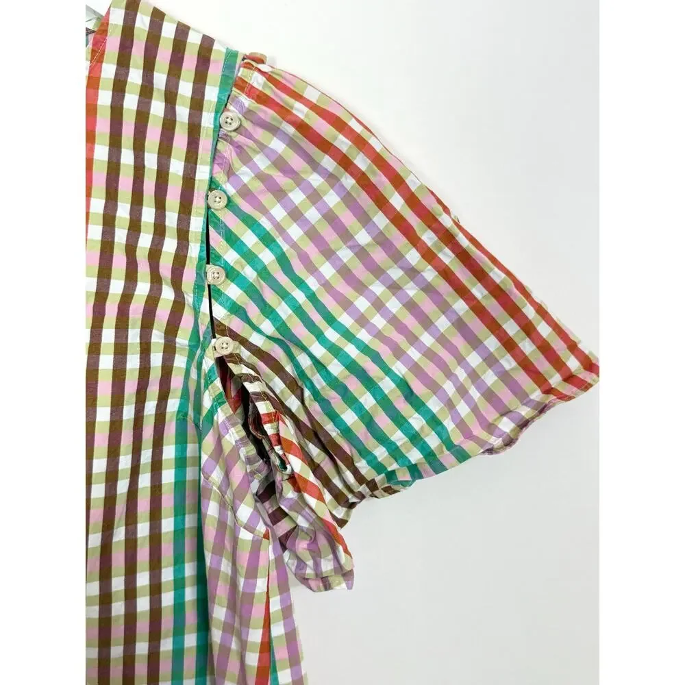 Kate Spade Rainbow Plaid Top